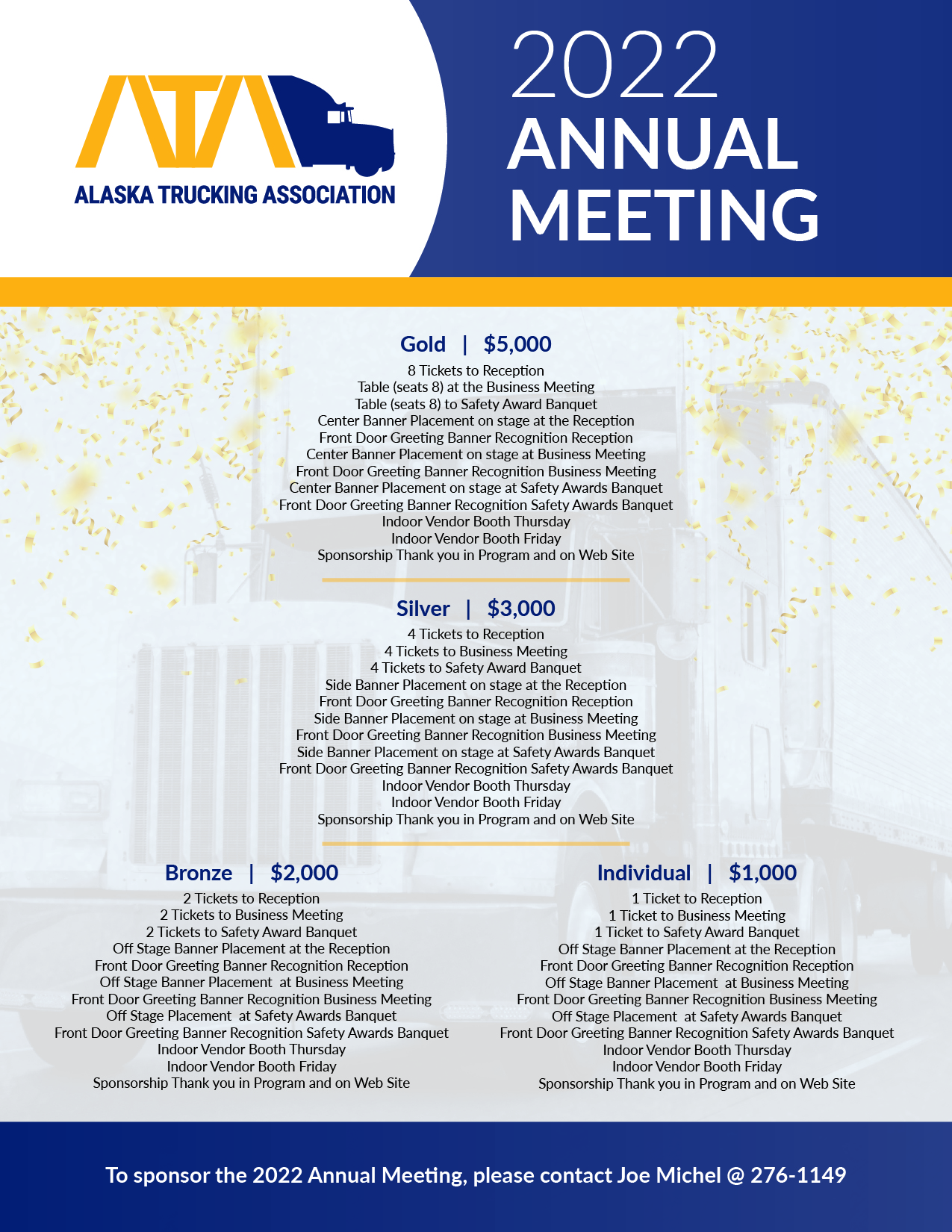A poster of the alaska trucking association 's annual meeting.